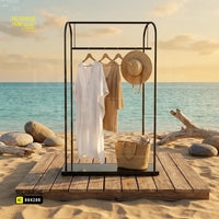 Modern Single Rail Metal Garment Rack Retouche Hub General Trading L.L.C