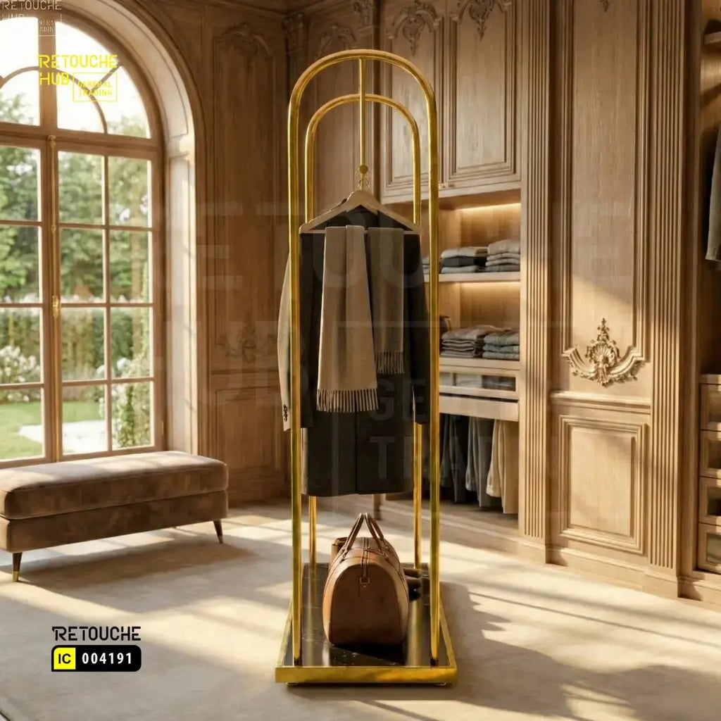 Modern Single Rail Metal Garment Rack Retouche Hub General Trading L.L.C