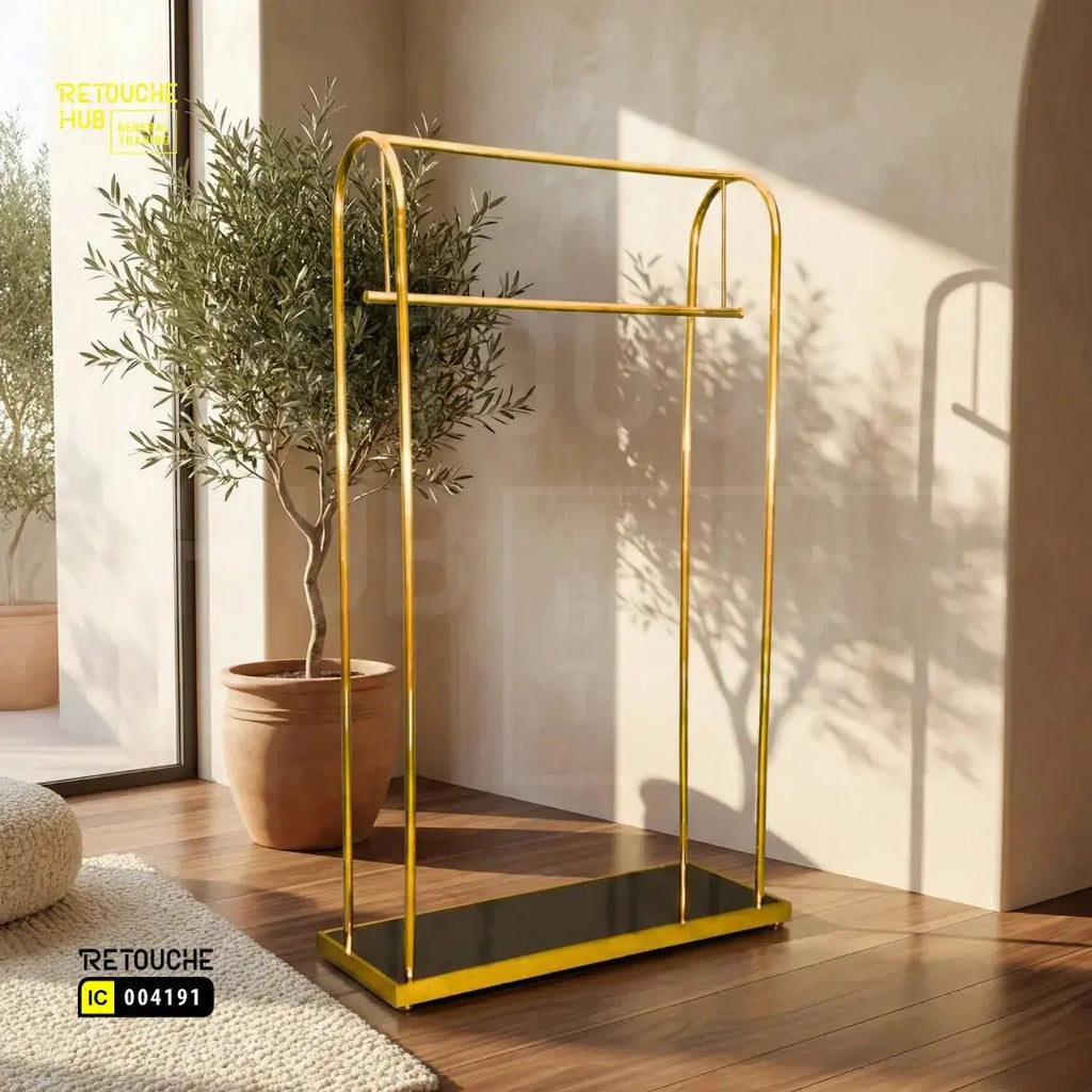 Modern Single Rail Metal Garment Rack Retouche Hub General Trading L.L.C