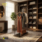 Modern Single Rail Metal Garment Rack Retouche Hub General Trading L.L.C