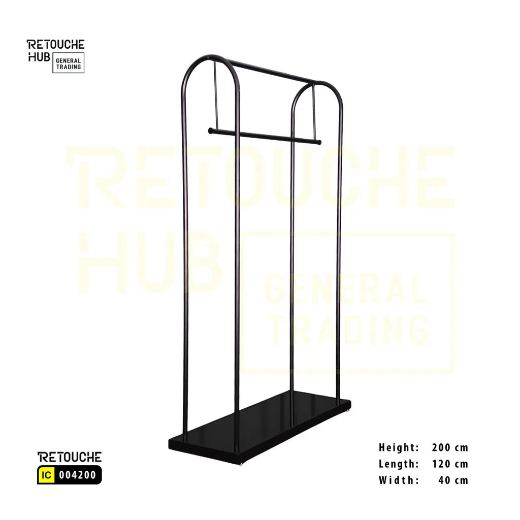Modern Single Rail Metal Garment Rack Retouche Hub General Trading L.L.C