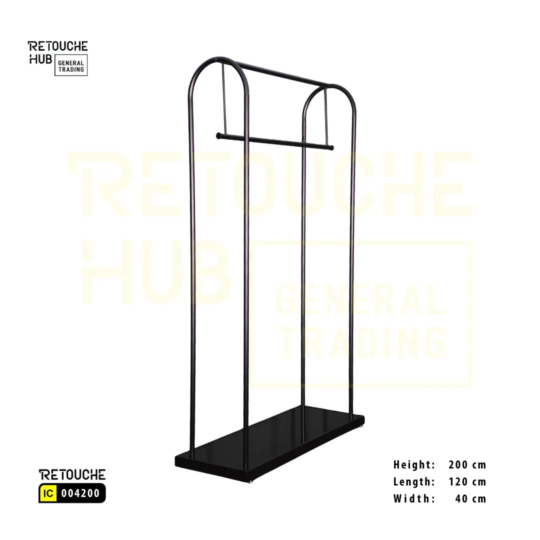 Modern Single Rail Metal Garment Rack Retouche Hub General Trading L.L.C
