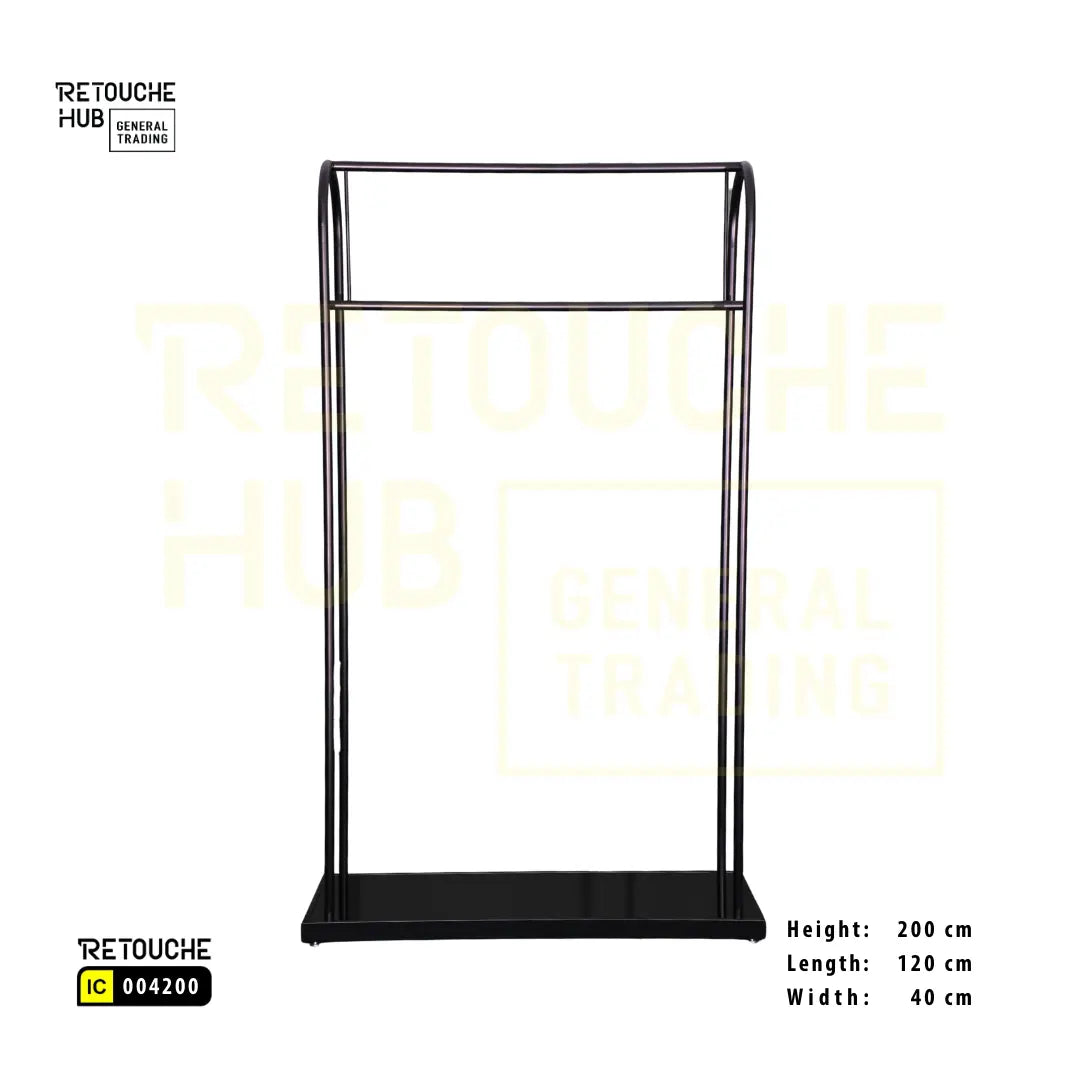 Modern Single Rail Metal Garment Rack Retouche Hub General Trading L.L.C