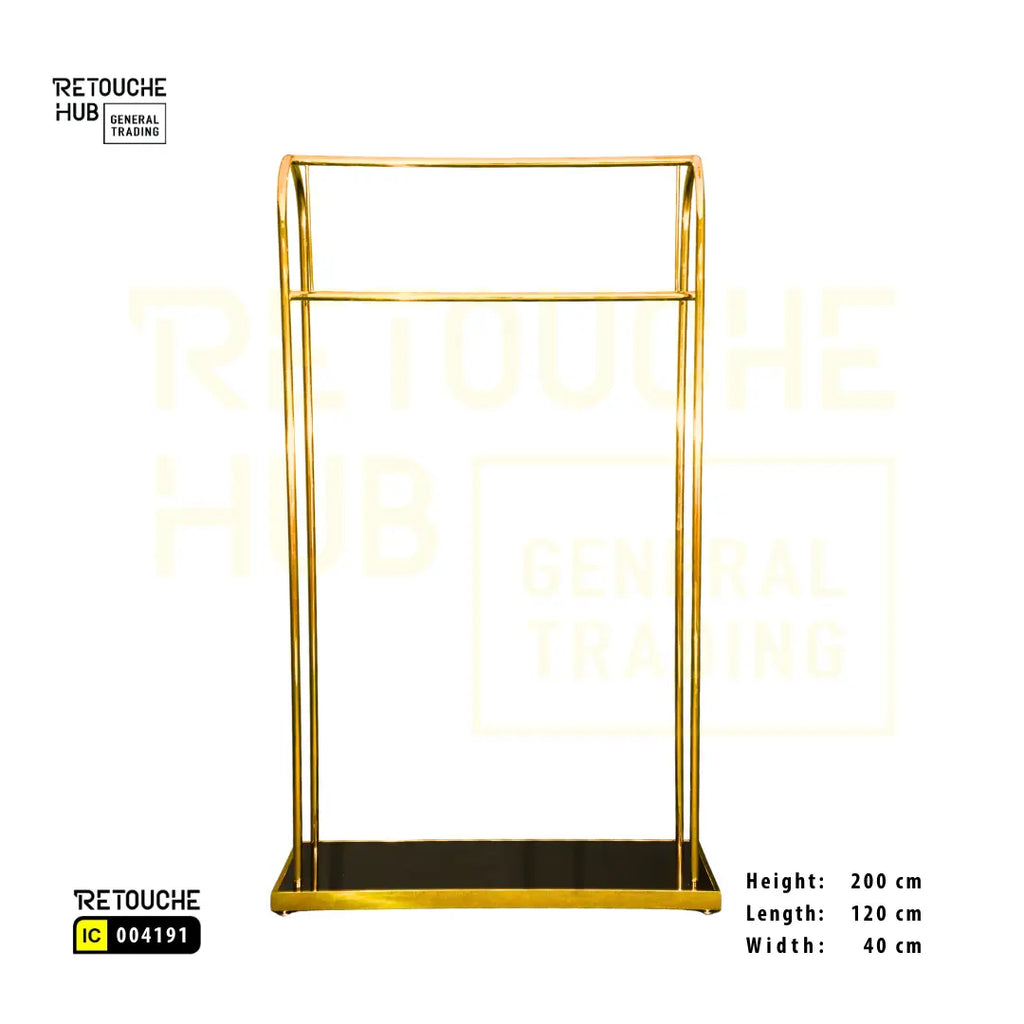 Modern Single Rail Metal Garment Rack Retouche Hub General Trading L.L.C