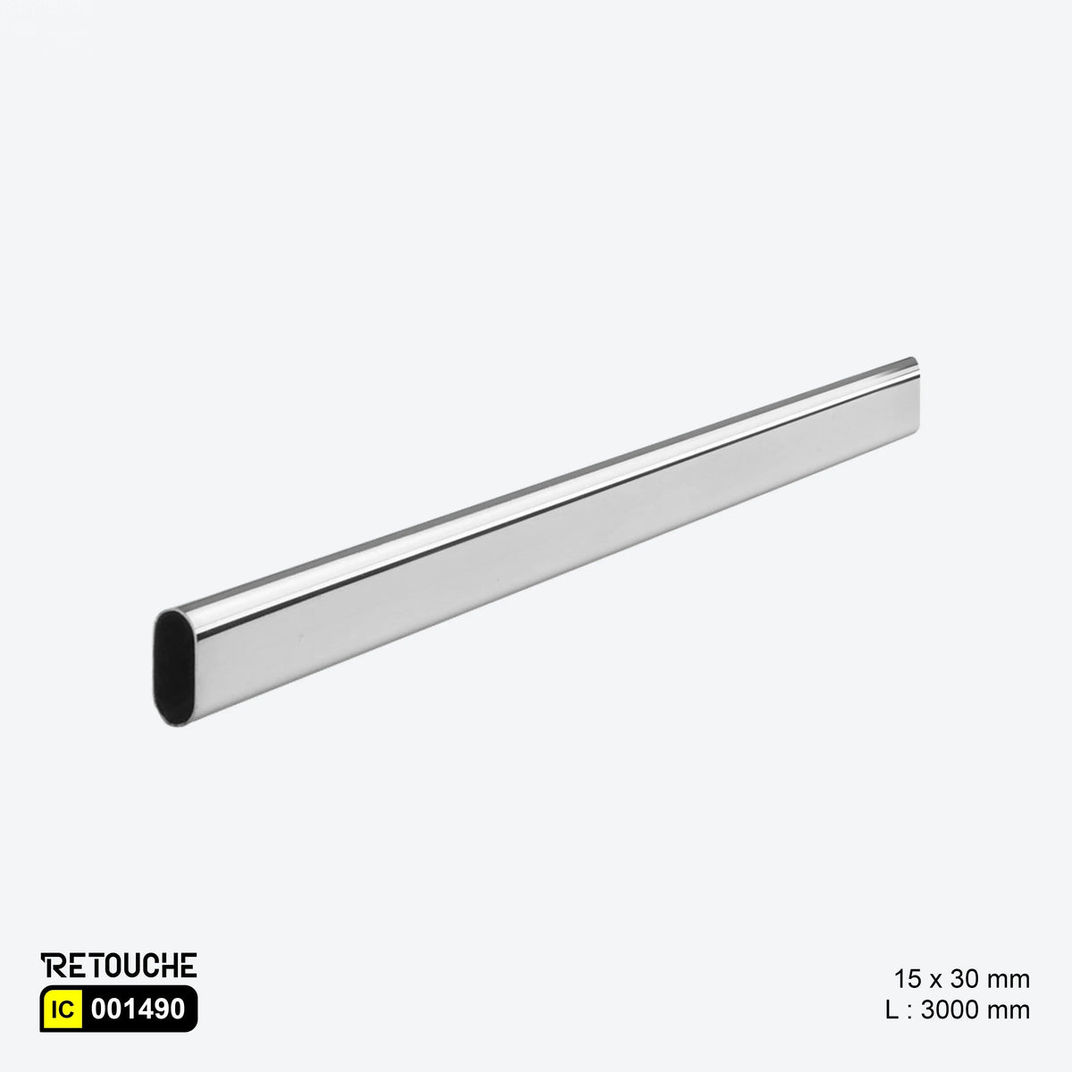 Oval Tube, Metal, Chrome Finish Oval Tube & Accessories