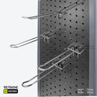 Pegboard Floor Standing Display Stand, 4-Sided, Rotatable, Metal Displays & Showcases