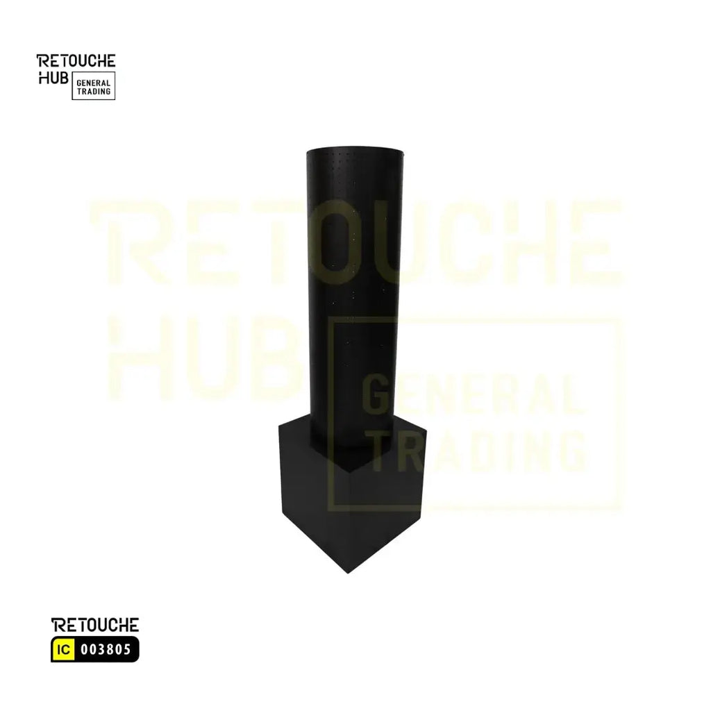 Perforated Cylinder Stand, Rotatable, with Two Wooden Drawers Retouche Hub General Trading L.L.C