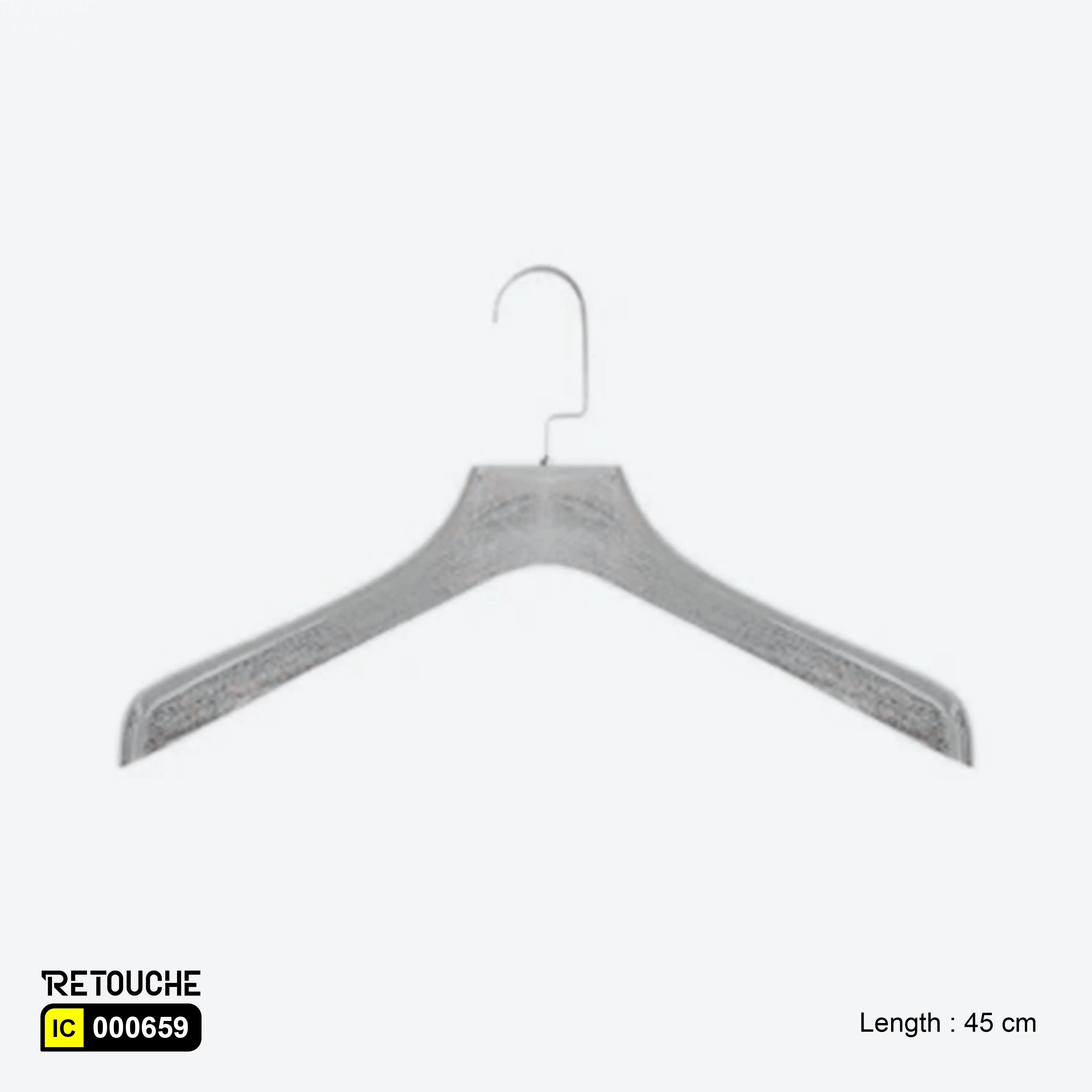 Plastic hangers with rotatable hook, 360-degree hook hangers
Durable plastic clothes hangers, 45 cm wardrobe hangers
Closet organization tools, Lightweight yet sturdy hangers
Rotating hook hangers for garments, Hangers for shirts, dresses, and coats, Versatile plastic hangers, Professional and home wardrobe hangers