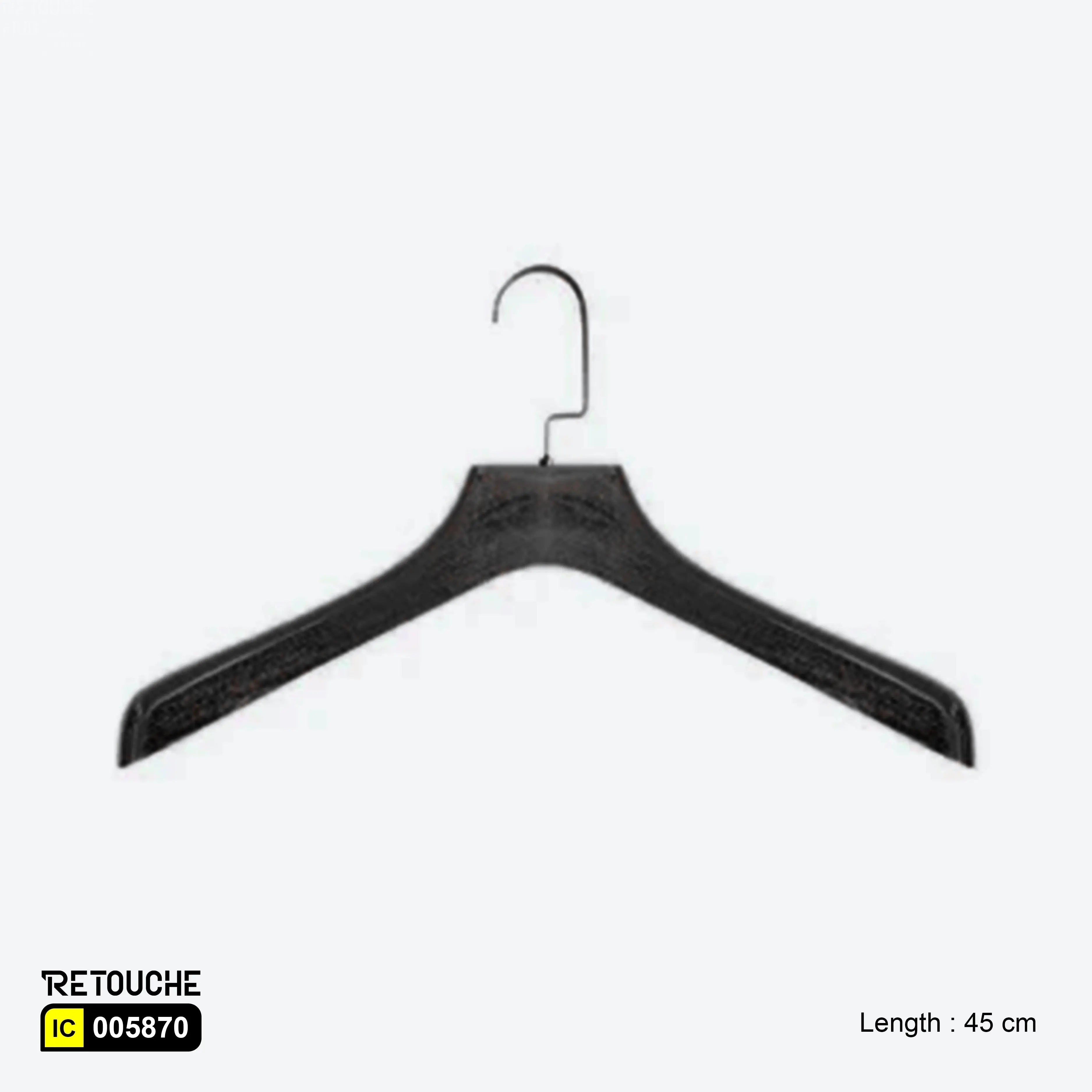 Plastic hangers with rotatable hook, 360-degree hook hangers
Durable plastic clothes hangers, 45 cm wardrobe hangers
Closet organization tools, Lightweight yet sturdy hangers
Rotating hook hangers for garments, Hangers for shirts, dresses, and coats, Versatile plastic hangers, Professional and home wardrobe hangers