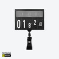 Pop Clip Price Sign Holder, Black Plastic (SH-L11 ) Supermarket Equipment