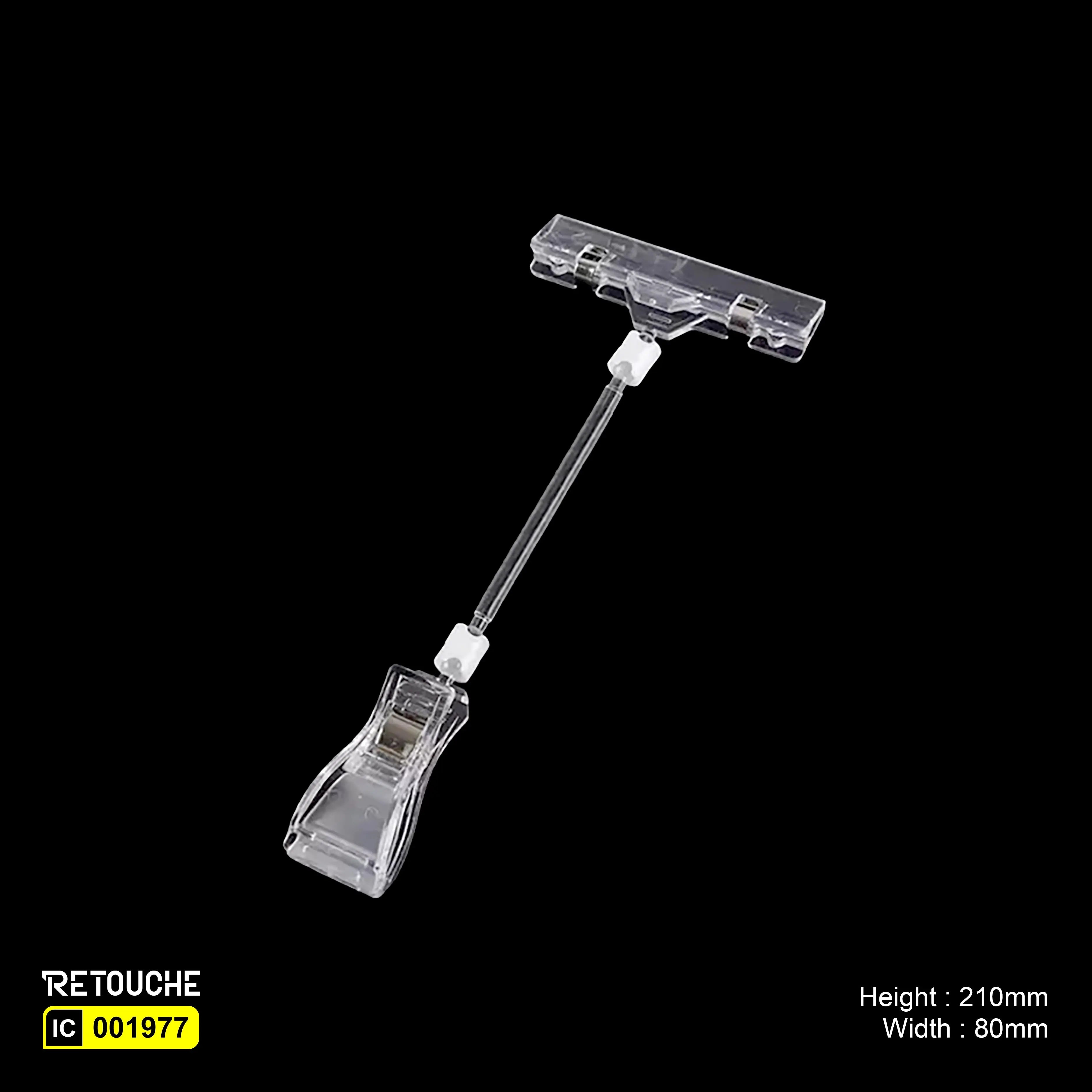 Pop Clip Sign Holders, Clear Plastic Supermarket Equipment