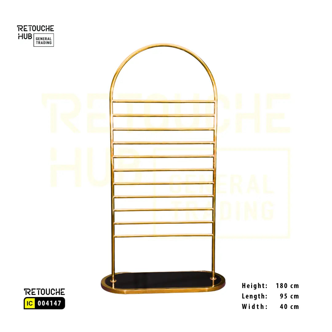 Scarf & Hijab Display Stand | Gold - Black Retouche Hub General Trading L.L.C