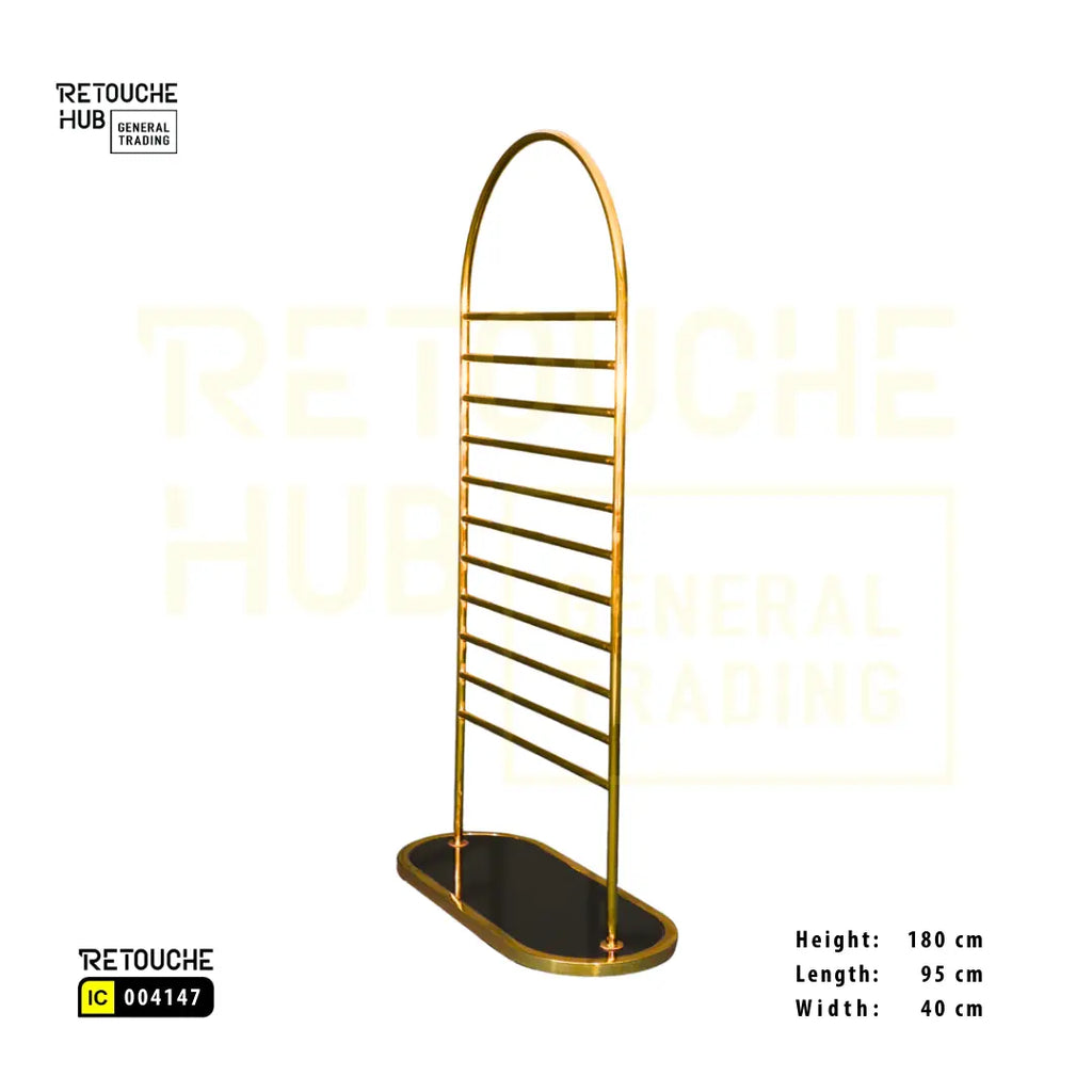 Scarf & Hijab Display Stand | Gold - Black Retouche Hub General Trading L.L.C