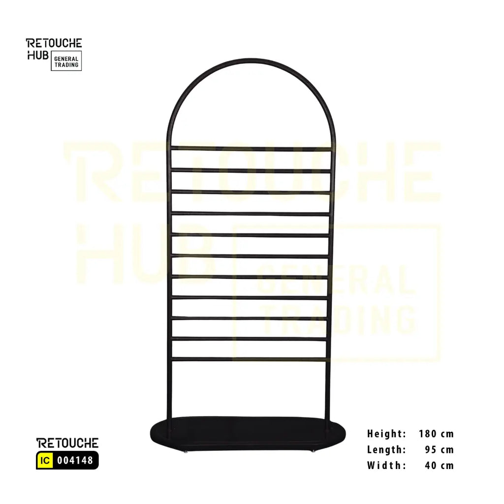 Scarf & Hijab Display Stand | Gold - Black Retouche Hub General Trading L.L.C