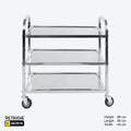 Serving Trolley, 3-tier, Stainless Steel Shelving Systems