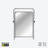 Shoe Fitting Mirror, Adjustable, Metal, Chrome Finish Clothes Hanging Stands