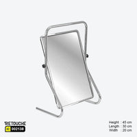 Shoe Fitting Mirror, Adjustable, Metal, Chrome Finish Clothes Hanging Stands
