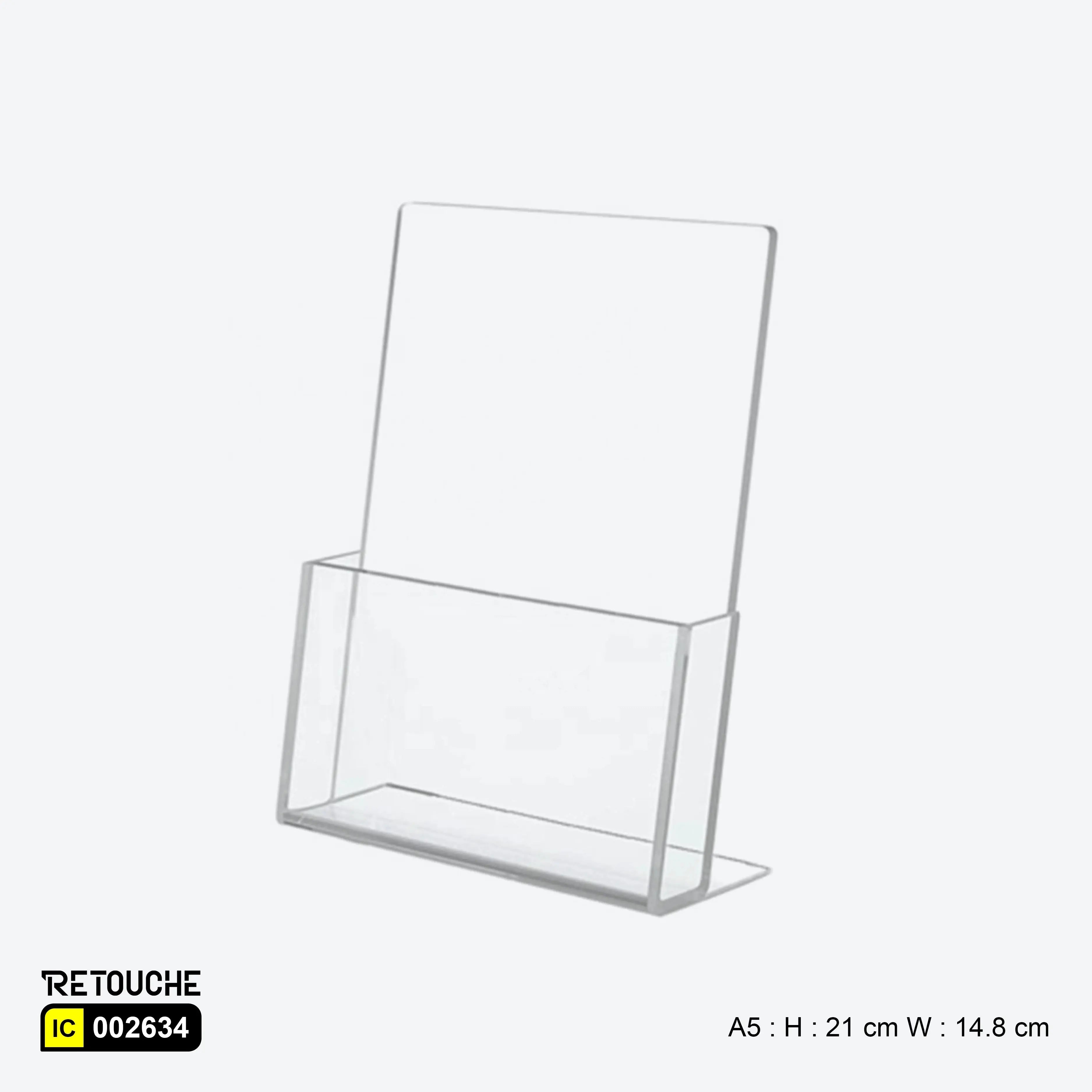 Single Pocket Holder, A4, Vertical, Clear Acrylic, Size : A4, A5 Acrylic Products