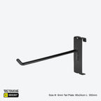 Single Prong Display Hook for Gridwall Panel, Metal ,Black Grid Panels & Accessories