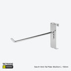 Single Prong Display Hook for Gridwall Panel, Metal ,Chrome Grid Panels & Accessories