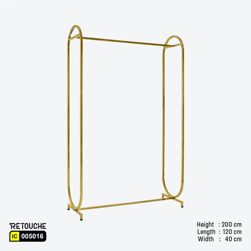 Metal garment clothes hanging stand, Gold metal frame clothes rack
Durable wardrobe organizer stand, Stylish garment display rack,
Modern clothes rack with gold frame, Elegant clothes hanging solution
Minimalist wardrobe organizer, Durable garment rack for home or boutique, Sophisticated gold clothes stand, Luxurious garment hanging stand