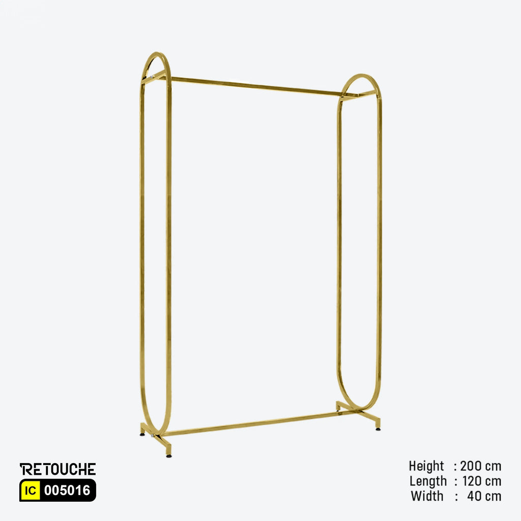 Metal garment clothes hanging stand, Gold metal frame clothes rack
Durable wardrobe organizer stand, Stylish garment display rack,
Modern clothes rack with gold frame, Elegant clothes hanging solution
Minimalist wardrobe organizer, Durable garment rack for home or boutique, Sophisticated gold clothes stand, Luxurious garment hanging stand