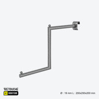 Stepped Display Hook for Oval Crossbar, with Beads, Metal Oval Tube & Accessories