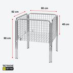 Storage Basket, Metal, Chrome Plated Supermarket Equipment