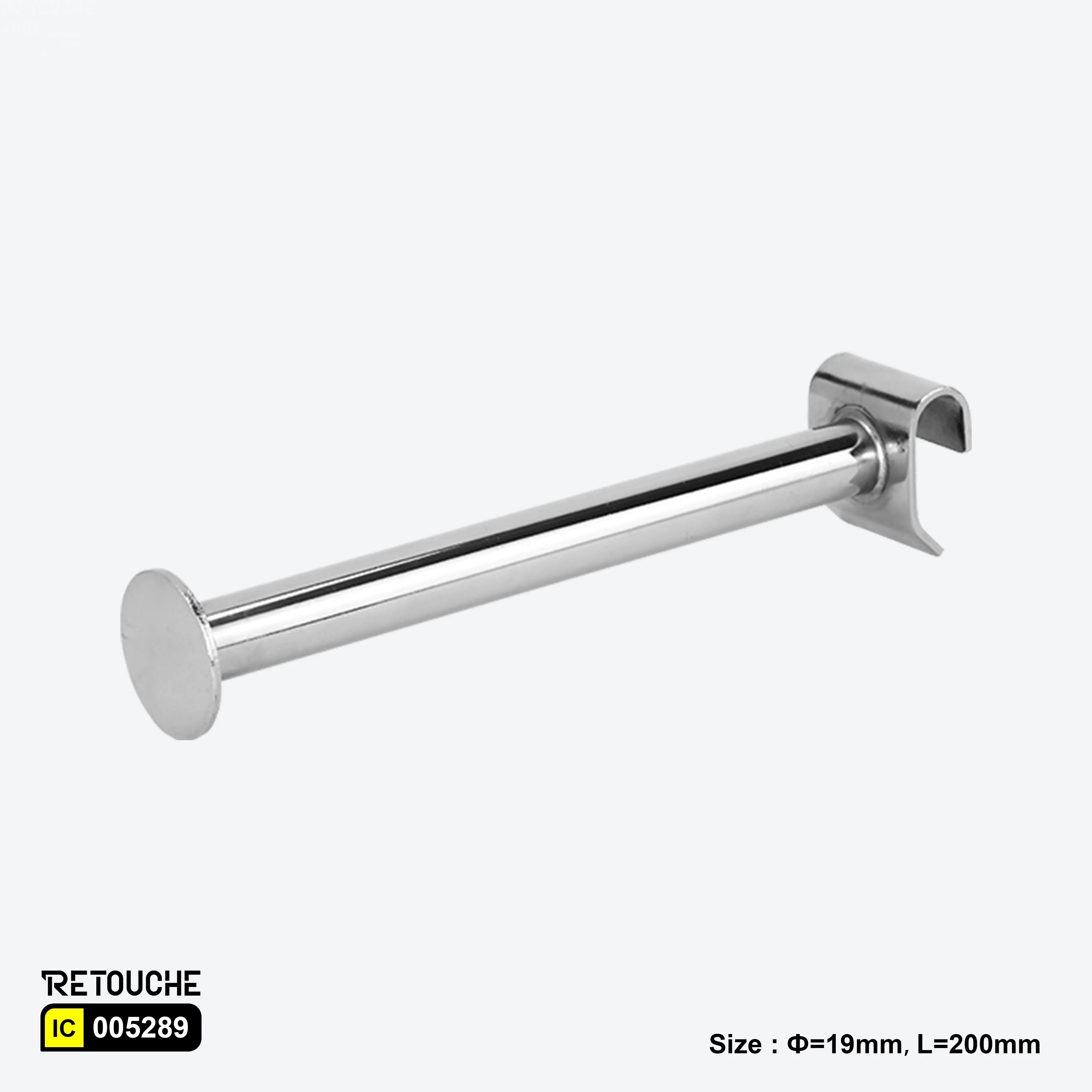 Straight Display Hook for Oval Crossbar, Metal ,Chrome Oval Tube & Accessories