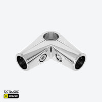 Tube Connector, Fit for 25mm Round tube ,Metal, Chrome Round Tube & Accessories