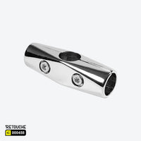 Tube Connector, Fit for 25mm Round tube ,Metal, Chrome Round Tube & Accessories