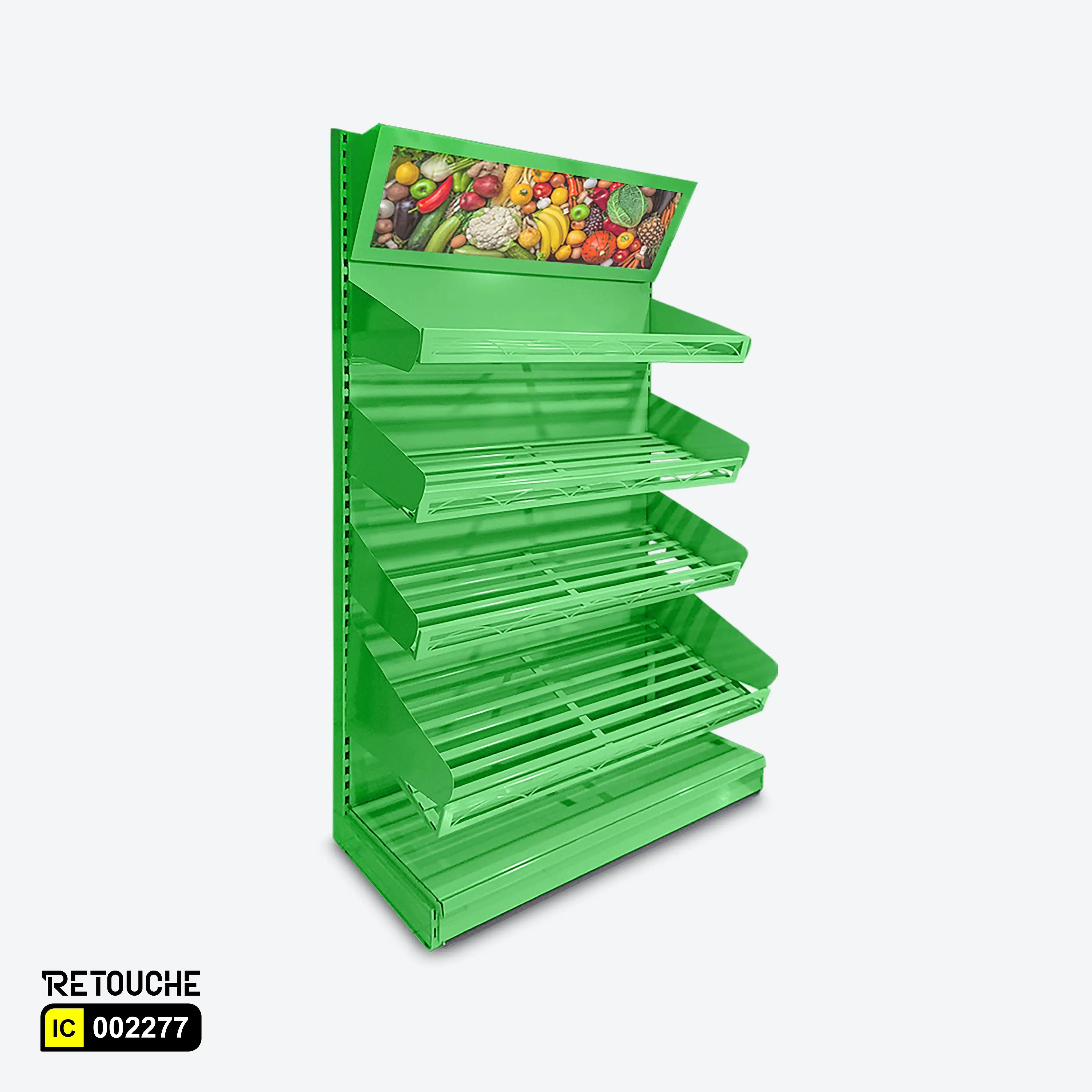 Vegetable & Fruit Display Stand (FV-3) Metal Supermarket Equipment