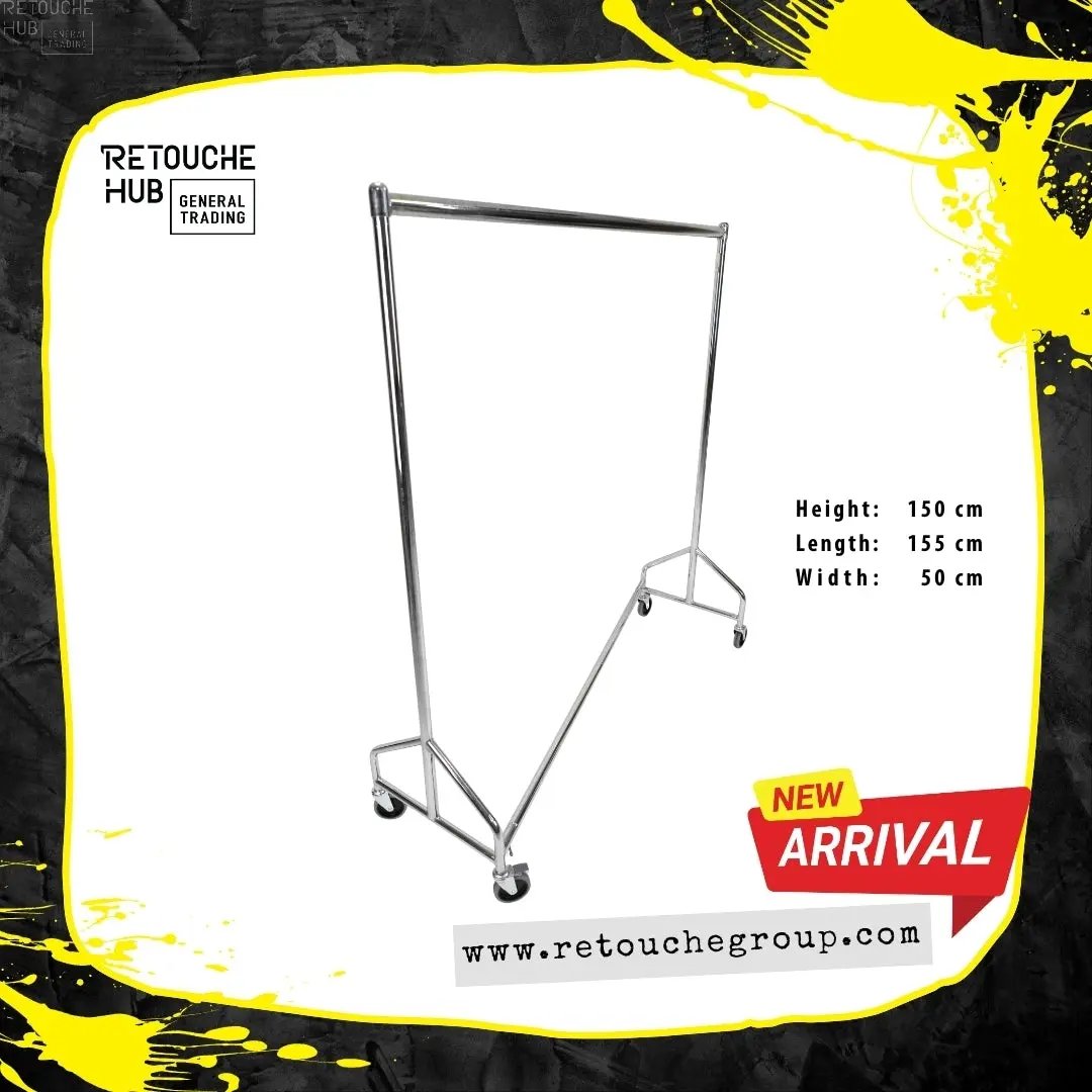 Z Type Garment Rack  Chrome Retouche Hub General Trading L.L.C