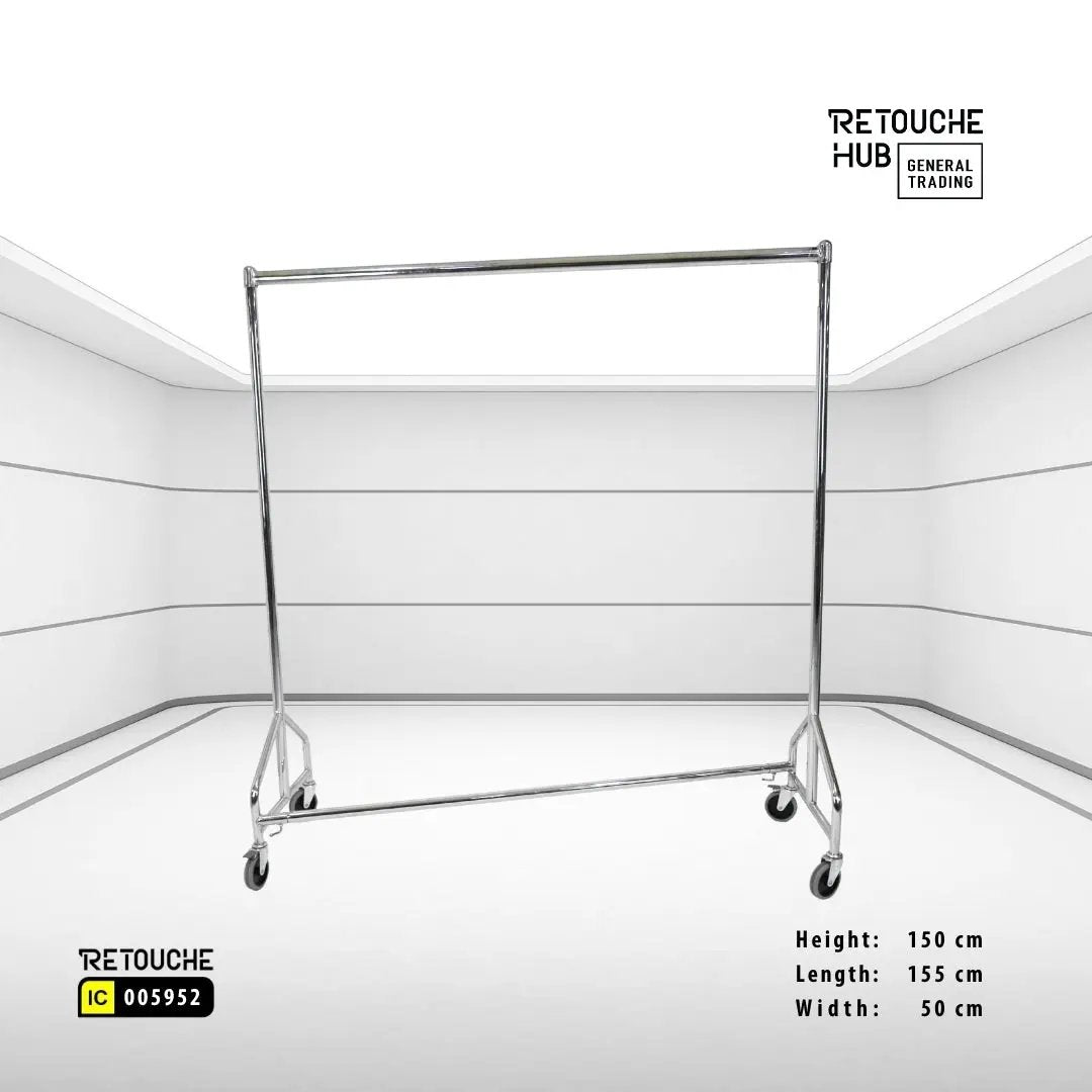 Z Type Garment Rack  Chrome Retouche Hub General Trading L.L.C