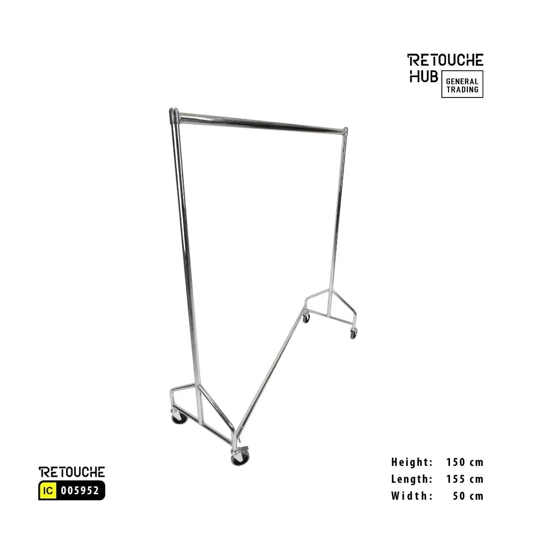 Z Type Garment Rack  Chrome Retouche Hub General Trading L.L.C