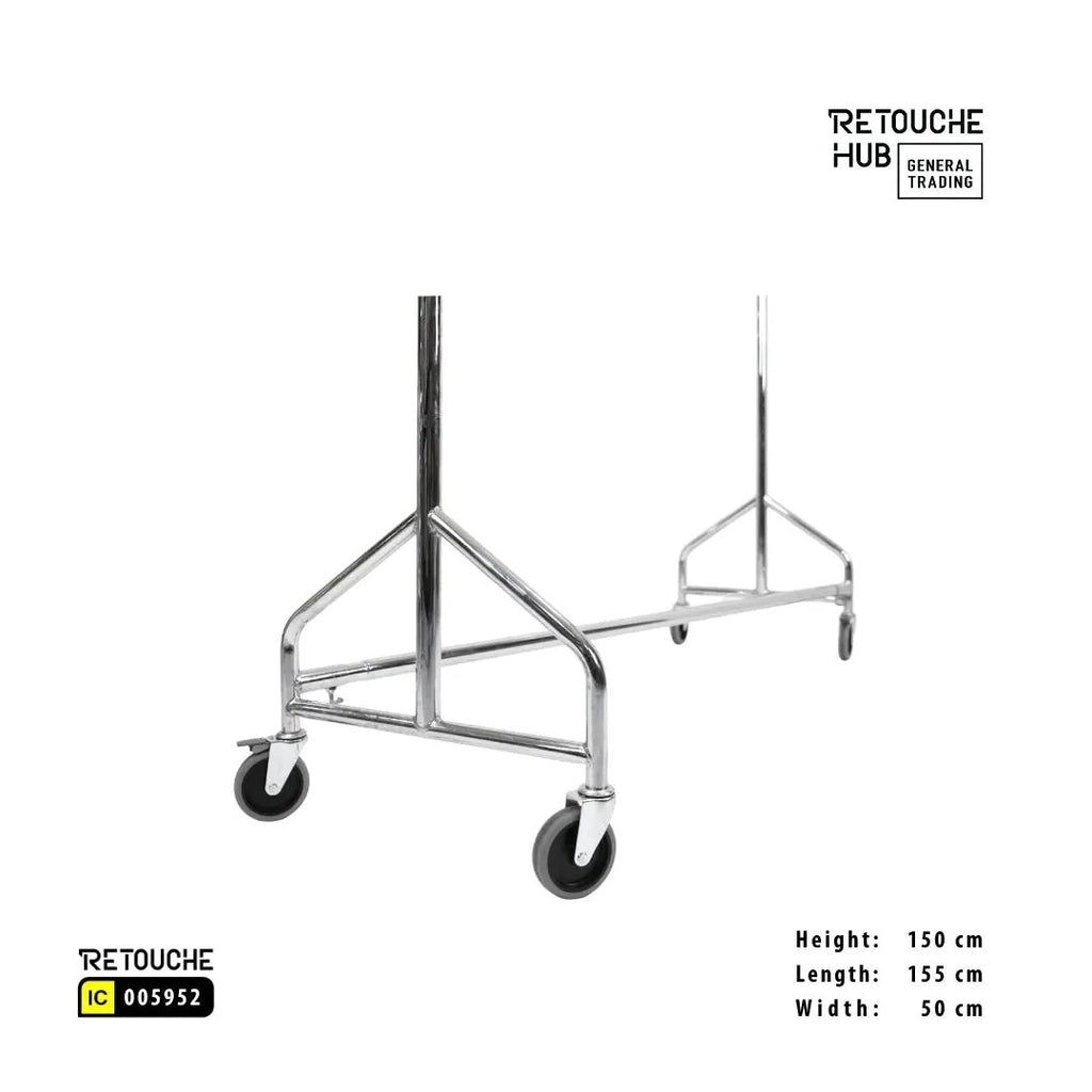 Z Type Garment Rack  Chrome Retouche Hub General Trading L.L.C